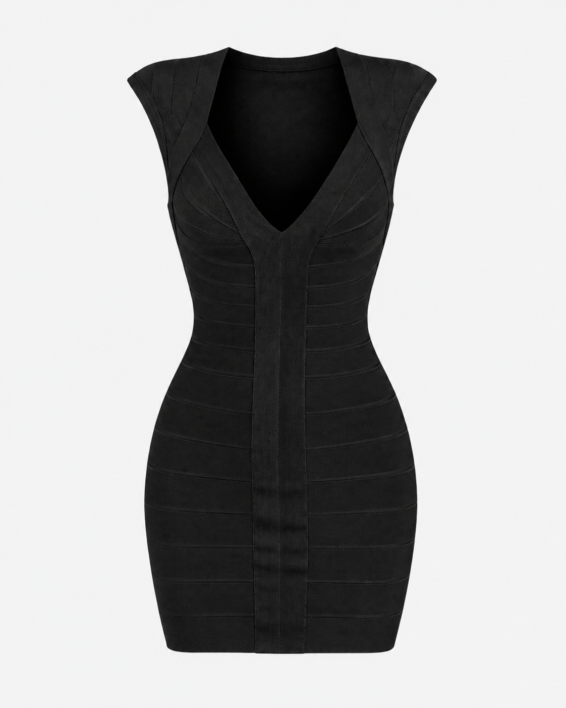 Women's Bandage Bodycon Mini Dress – Deep V Neck Figure-Hugging Party & Evening Dress