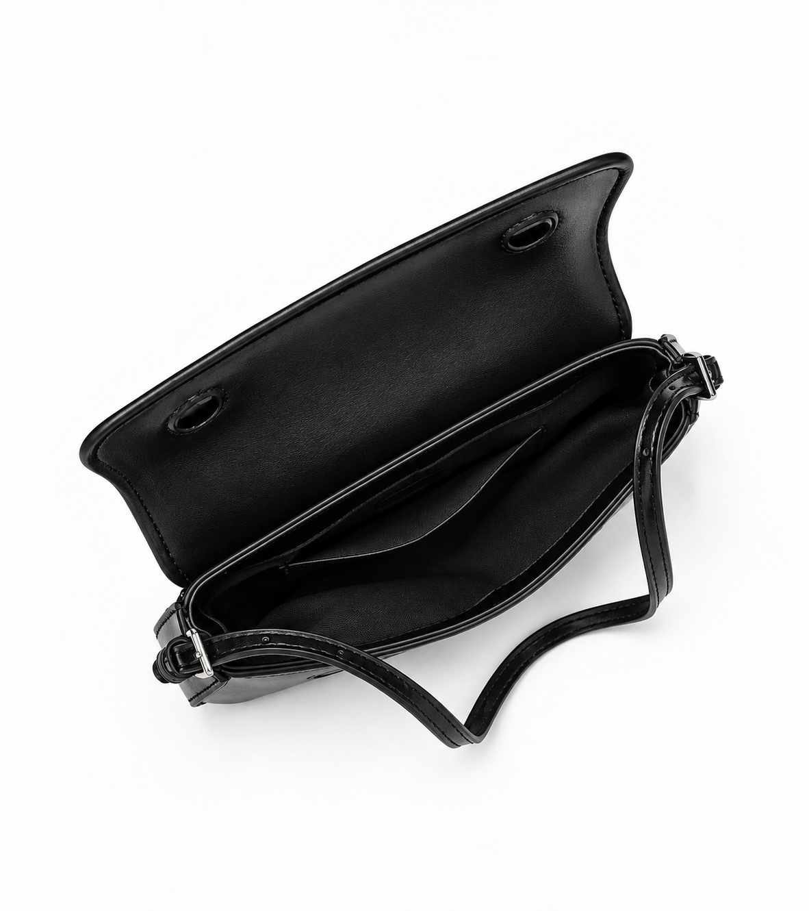 Classic Retro Baguette Shoulder Bag for Women in Black