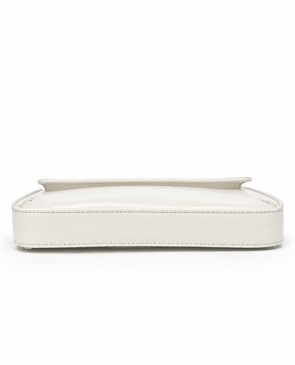 Classic Retro Baguette Shoulder Bag for Women in White