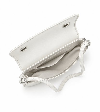Classic Retro Baguette Shoulder Bag for Women in White