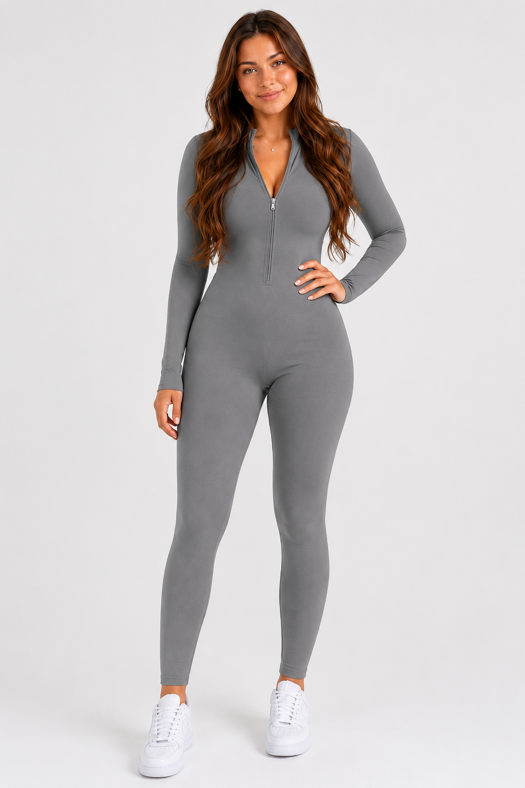 Sculpt Zip Front Jumpsuit